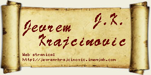 Jevrem Krajčinović vizit kartica